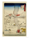 Men Fishing for Eels and Other Fish Through a Hole in the Ice Giclee Print