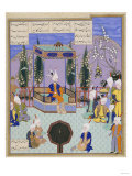 The Houghton Shahnameh: Folio 513v, an Aging Firdowsi Eulogizes Sultan Mahmud