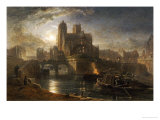 Buy Notre Dame, Paris, from the Left Bank by Moonlight, 1864 at AllPosters.com