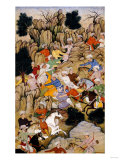 Babur Chasing the Hazaras Through the Ravine, Mughal India, circa 1595