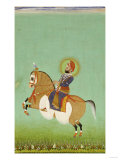 Equestrian Portrait of Maharana Sarup Singh, Signed by Shiva, Mewar, circa 1858