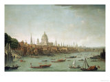 Buy A Panoramic View of the City of London from the Thames Near the Water Gate of Somerset House at AllPosters.com