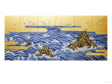 A Six-Leaf Screen in Sumi, 19th Century