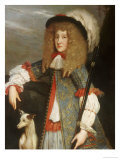 Portrait of a Young Gentleman Three Quarter Length Standing in a Blue Gold Embroidered Coat