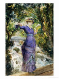 Buy Girl Reading by a Waterfall, circa 1882 at AllPosters.com
