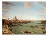 Buy The Thames from the Terrace of Somerset House, Looking Towards the City, circa 1745 at AllPosters.com