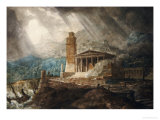 A Cappriccio of a Roman Port During a Storm