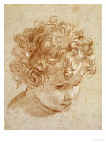 The Head of a Child Looking Down to the Right