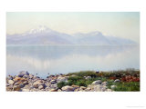Buy A Lake Landscape with Mountains Beyond, 1898 at AllPosters.com