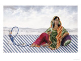 A Watercolour Picture of a Courtesan Entitled Indian Costumes, Mrs. Baldock, Patna School