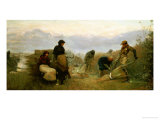 Sedge Cutting in Wecken Fen, Cambridgeshire-Early Morning, 1878 Giclee Print