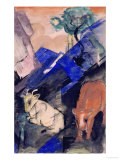 Two Cattle in a Hilly Landscape, 1913