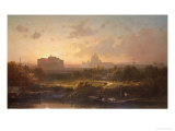 Buy View of Rome at Sunset with St. Peter's and Castel S. Angelo at AllPosters.com