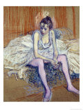 Buy A Seated Dancer with Pink Stockings, 1890 at AllPosters.com