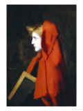 Buy A Woman in Profile Holding a Book at AllPosters.com