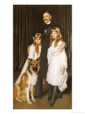Buy Portrait of a Family with Their Collie at AllPosters.com