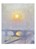 Buy Sunset Over Waterloo Bridge, 1916 at AllPosters.com