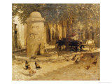 Buy Fountain in a Provencal Village at AllPosters.com