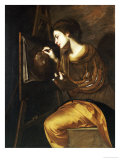 Buy A Female Artist Painting the Image of the Sudarium at AllPosters.com