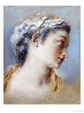 Buy A Portrait Study of a Young Girl in Profile to the Right at AllPosters.com
