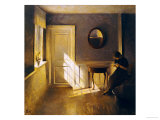 A Girl Reading in an Interior Giclee Print
