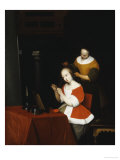 A Young Lady Having Her Hair Combed by a Maid