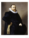 Buy Portrait of a Gentleman, Standing Three-Quarter Length, Wearing a Black Costume at AllPosters.com