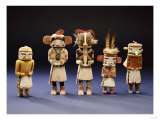 Five Hopi Cottonwood Kachina Dolls