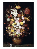 A Crown Imperial, a Peony and Other Flowers in a Wooden Tub with Butterflies and Beetles,