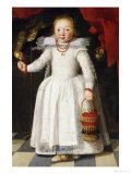Buy A Young Girl Holding a Basket of Cherries with a Parrot on a Perch, 1625 at AllPosters.com