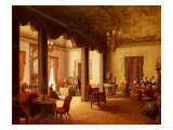 The Interior of the Salon of Tsarina Alexandra, in the Villa Des Herzogs, 1856 Giclee Print