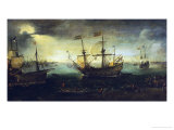 Buy Master Firing a Saluted on the Maas at Dordrecht a Flute and Another Merchant Boat at AllPosters.com