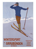 Buy Wintersport in Graubunden, 1906 at AllPosters.com