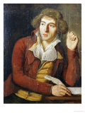 Buy Portrait of a Gentleman, Wearing a Red Jacket & Yellow Waistcoat, Writing at a Table, 1796 at AllPosters.com