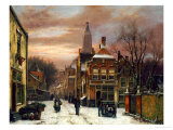 Buy A Wintery Scene: a Dutch Street with Numerous Figures at AllPosters.com