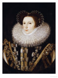Buy Portrait of Elizabeth Stafford, Lady Drury, Wearing an Embroidered Black and White Dress at AllPosters.com