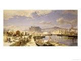 Buy The Harbour of Naples with Men Unloading Fishing Boats at AllPosters.com