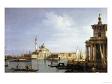 Buy The Island of San Giorgio Maggiore, Venice with the Punta Della Dogana and Numerous Vessels at AllPosters.com
