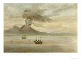 Buy The Neapolitan Coast with Vesuvius Erupting at AllPosters.com