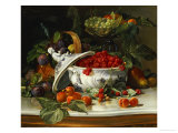 Buy Plums, Grapes and Raspberries in a Porcelain Tureen, 1885 at AllPosters.com