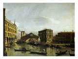 Buy The Grand Canal, Venice with the Fondaco Dei Tedeschi, the Rialto Bridge at AllPosters.com