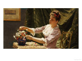Buy A Young Woman Arranging Flowers at AllPosters.com
