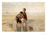 Buy Children Playing by the Seaside at AllPosters.com