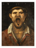 A Peasant Man, Head and Shoulders, Shouting