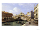 Buy The Rialto Bridge Venice from the South with the Fondamenta Del Vin and the Fondaco Dei Tedeschi at AllPosters.com