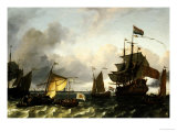 Buy The Frigate Princes Maria, Flying the Standard of Prince William of Orange, Near Amsterdam at AllPosters.com
