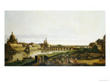 Buy A View of Dresden from the Right Bank of the River Elbe Above the Augustusbrucke at AllPosters.com