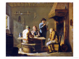 Buy Peasants Playing Cards by a Cottage Fire at AllPosters.com