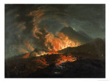 Buy Vesuvius Erupting at Night, Observed by Elegant Gentlemen at AllPosters.com