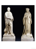Buy A Pair of English Caen Stone Figures of Lord and Lady Daubeney, on Pedestals, circa 1838 at AllPosters.com